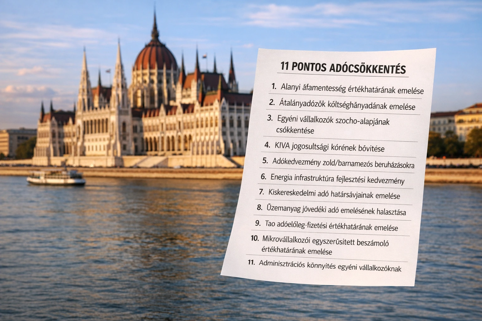 11 ígéret a vállalkozóknak – valódi adócsökkentés jön, vagy csak haladék A 11 pont – részletesen, kisvállalkozói szemmel